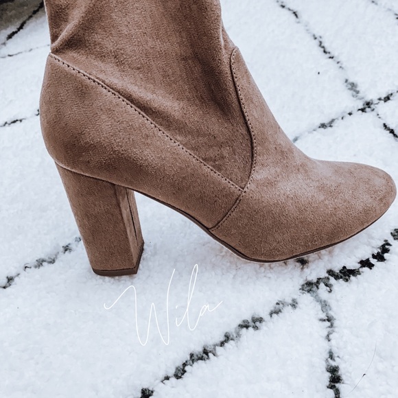 2 LEFT💞Tan suede over the knee boots brown - Picture 6 of 8